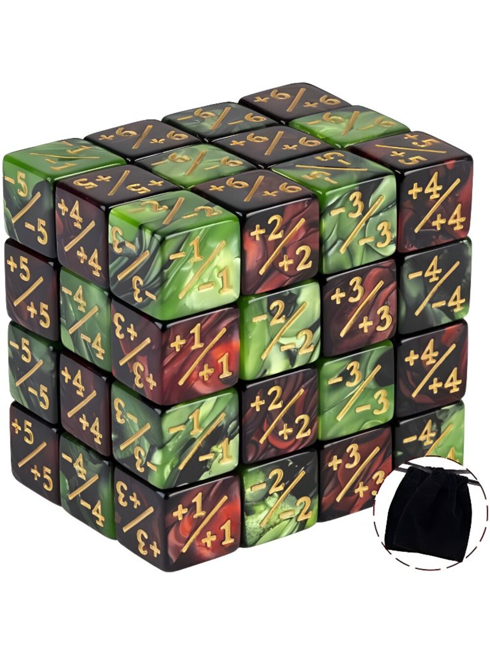 48 Pieces Token Counters Creature Stats or Loyalty Dice Marble Cube